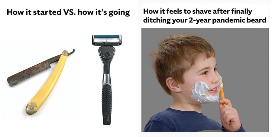 Dollar shave club example social media adverts.