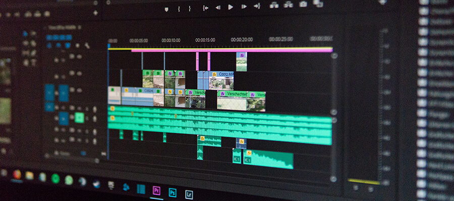 Video editing with Adobe Premiere.