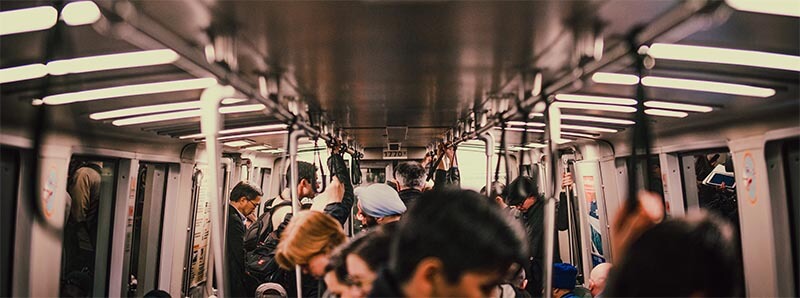 Tube commute.