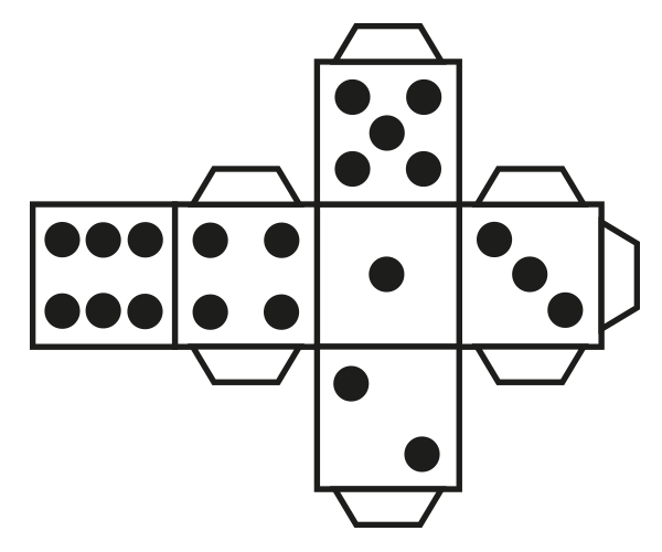 Cube Net - Dice example.