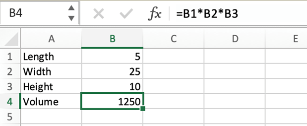 Excel formula example.